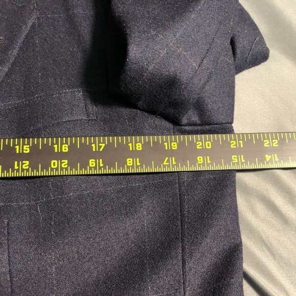 Vintage Brooks Brothers Mens Blazer Jacket 42R Golden Fleece Navy Windowpane - Picture 5 of 16